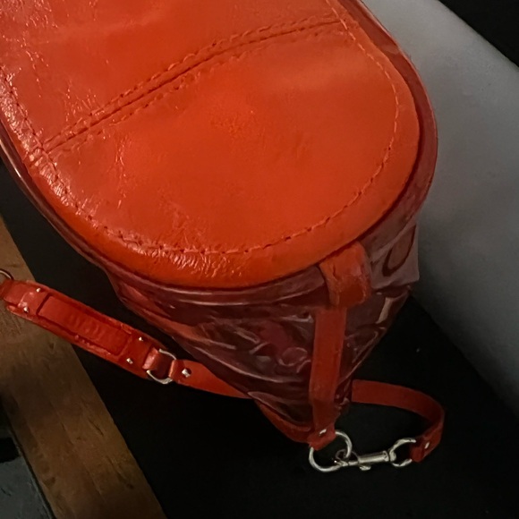 Coach 15021 PVC Metallic Transparent Clear Orange Tote  Rare Plastic Beach Bag - Picture 8 of 15